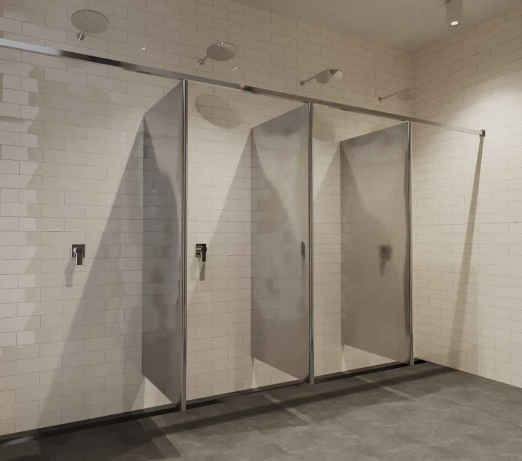 Private shower stalls